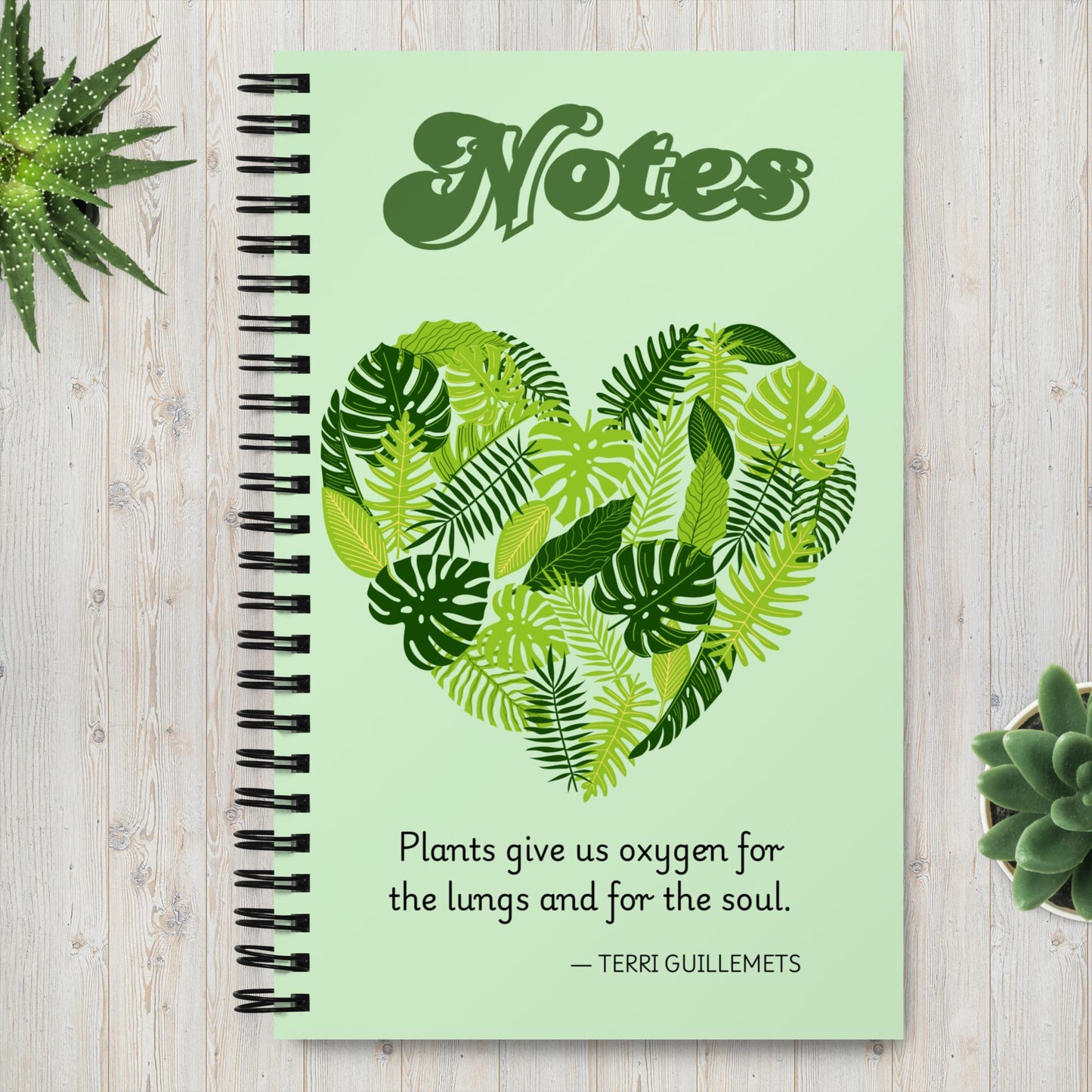 "Notes" Spiral Notebook 5.5″ × 8.5″